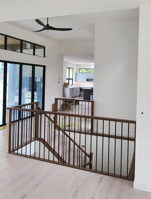 Custom stair railing by MNR Contracting - finishing carpenter in Chemainus, Vancouver Island